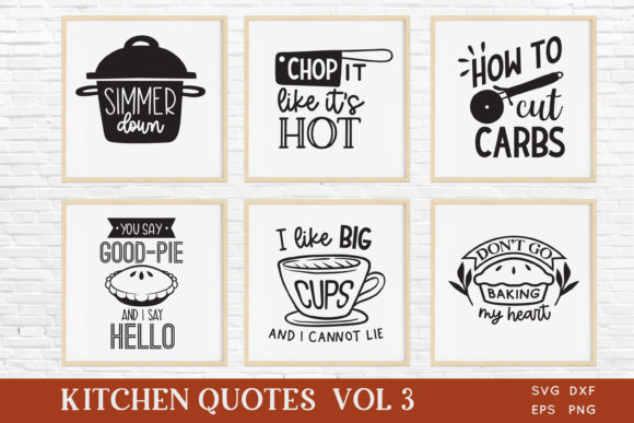 Fun Kitchen Quotes Svg Bundle Vol 3