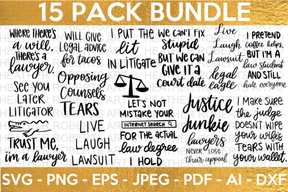Funny Lawyer Attorney SVG Bundle