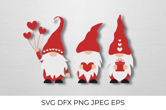 Three Funny Gnomes Graphics for Crafts