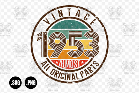 Vintage 1953 Graphics for Crafts and Content